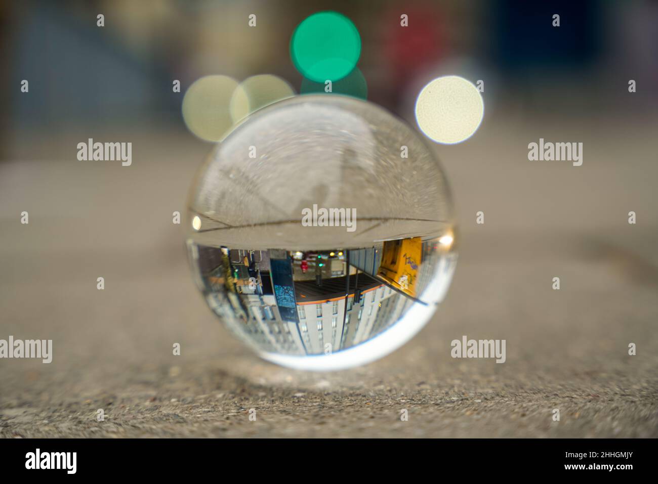 Bilder aufgenommen im Stadtzentrum, Bristol, Ubited Kingdom. In diesen Thesen wird die Schönheit einer typischen englischen Stadt tagsüber dargestellt. Eine lenseball pcture der Stadt Cen. Stockfoto