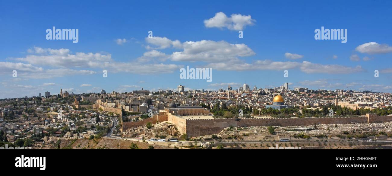 Jerusalem - Panoramablick, Israel Stockfoto