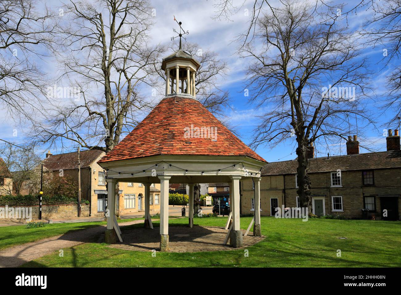 Das Dorf grün in Harrold Dorf, Bedfordshire County, England, Großbritannien Stockfoto