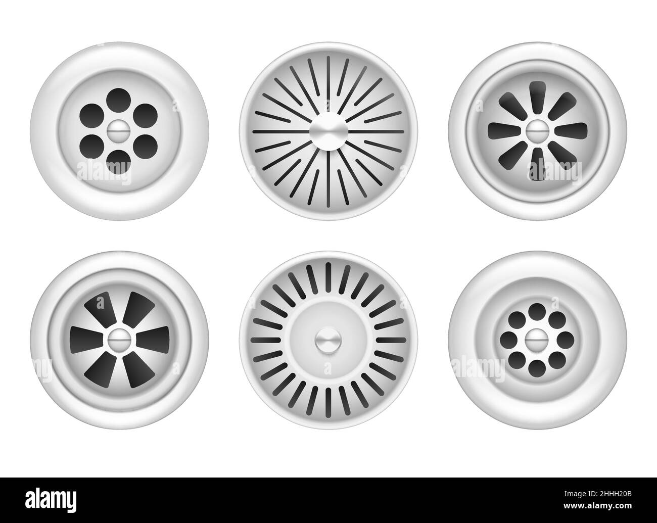 Runde Küchenwaschbecken Stock Vektor
