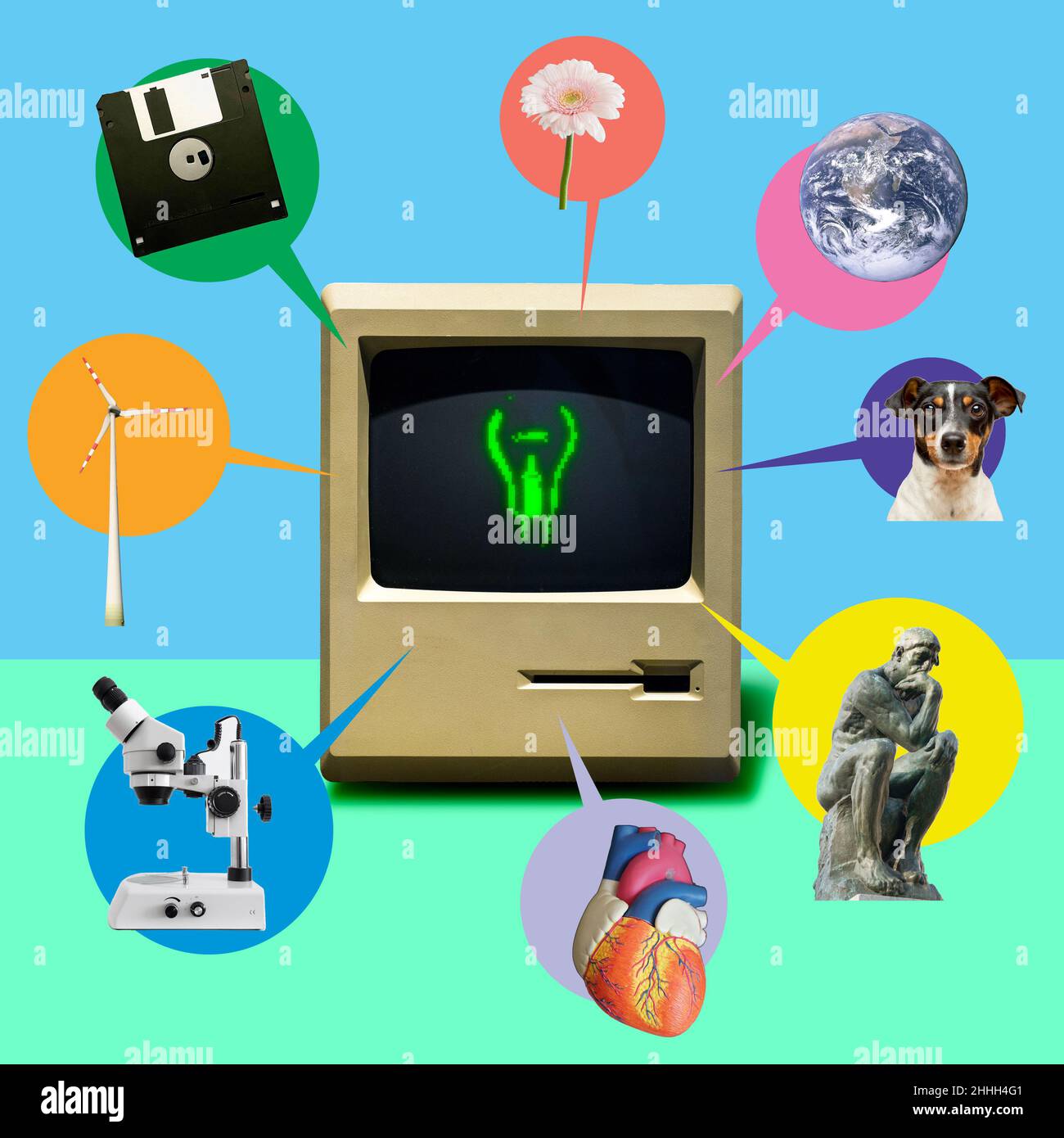 Maschinelles Lernen, Konzept der künstlichen Intelligenz Stockfoto