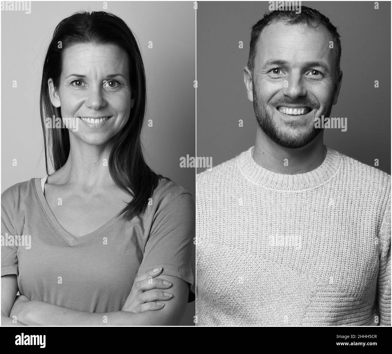 Gruppe von Menschen in einer Collage Stockfoto