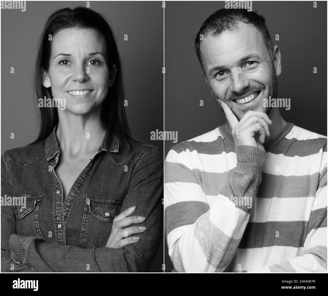 Gruppe von Menschen in einer Collage Stockfoto