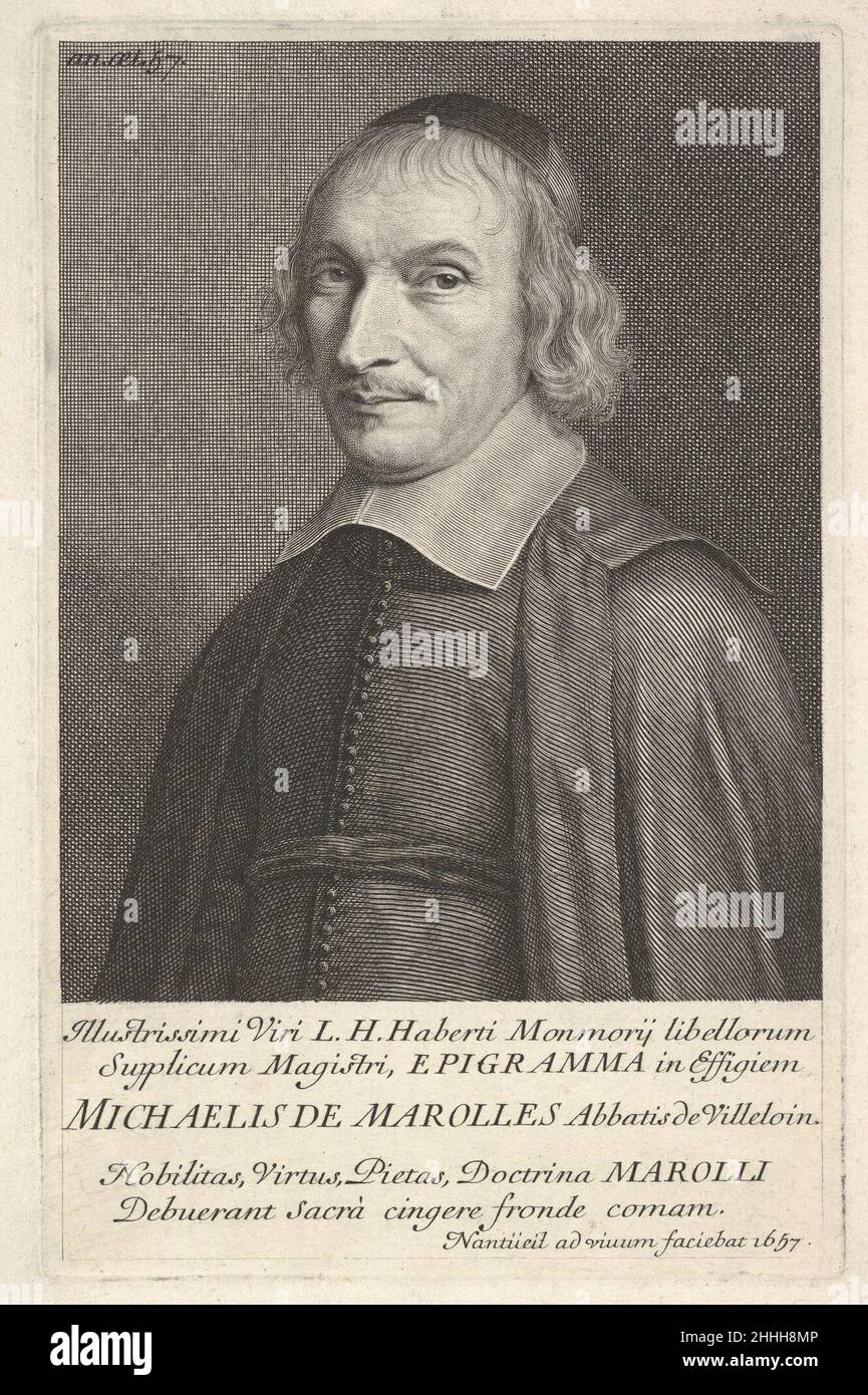 Michel de Marolles 1657 Robert Nanteuil Französisch. Michel de Marolles 428448 Stockfoto