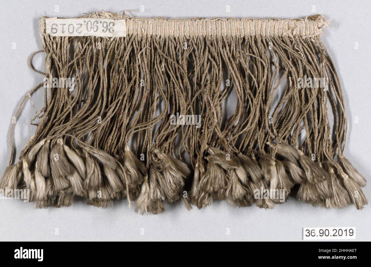 Stück Ende des 18th. Jahrhunderts britisch. Stück. Britisch. Ende 18th. Jahrhundert. Seide. Textilverzierungen Stockfoto