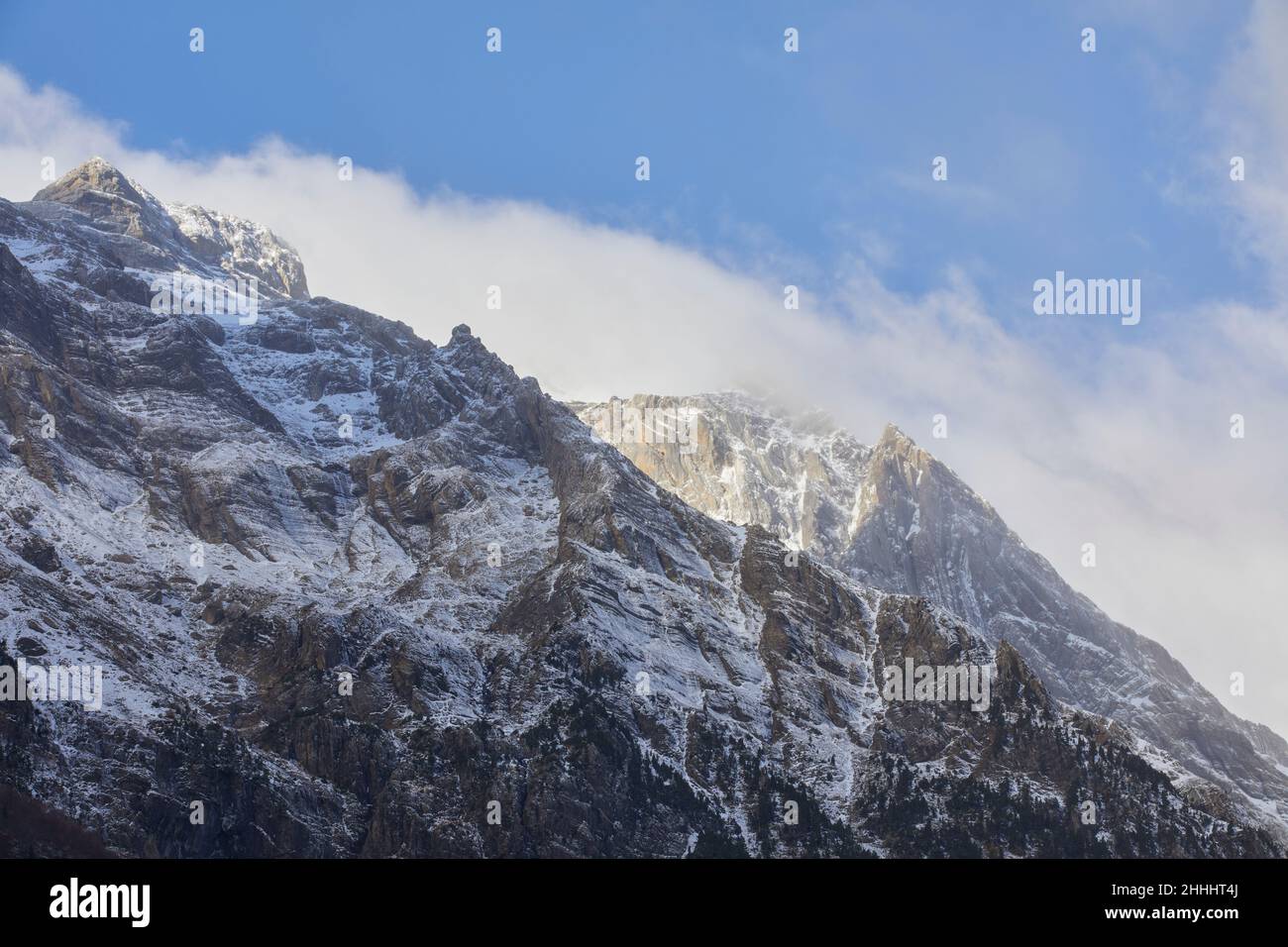 Valle de Pineta, Parque nacional de Ordesa y Monte Perdido. Huesca, Aragon (Spanien) Stockfoto
