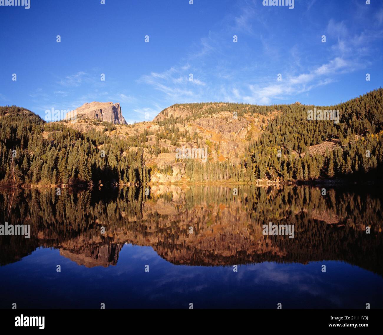 USA. Colorado. Rocky Mountains National Park. Bear Lake. Stockfoto