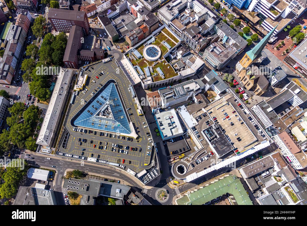 Luftaufnahmen, Lensing Media (ehemals Medienhaus Lensing) ist ein Verlag am Westenhellweg. Dortmund, Nordrhein-Westfalen, Deutschland, aer Stockfoto