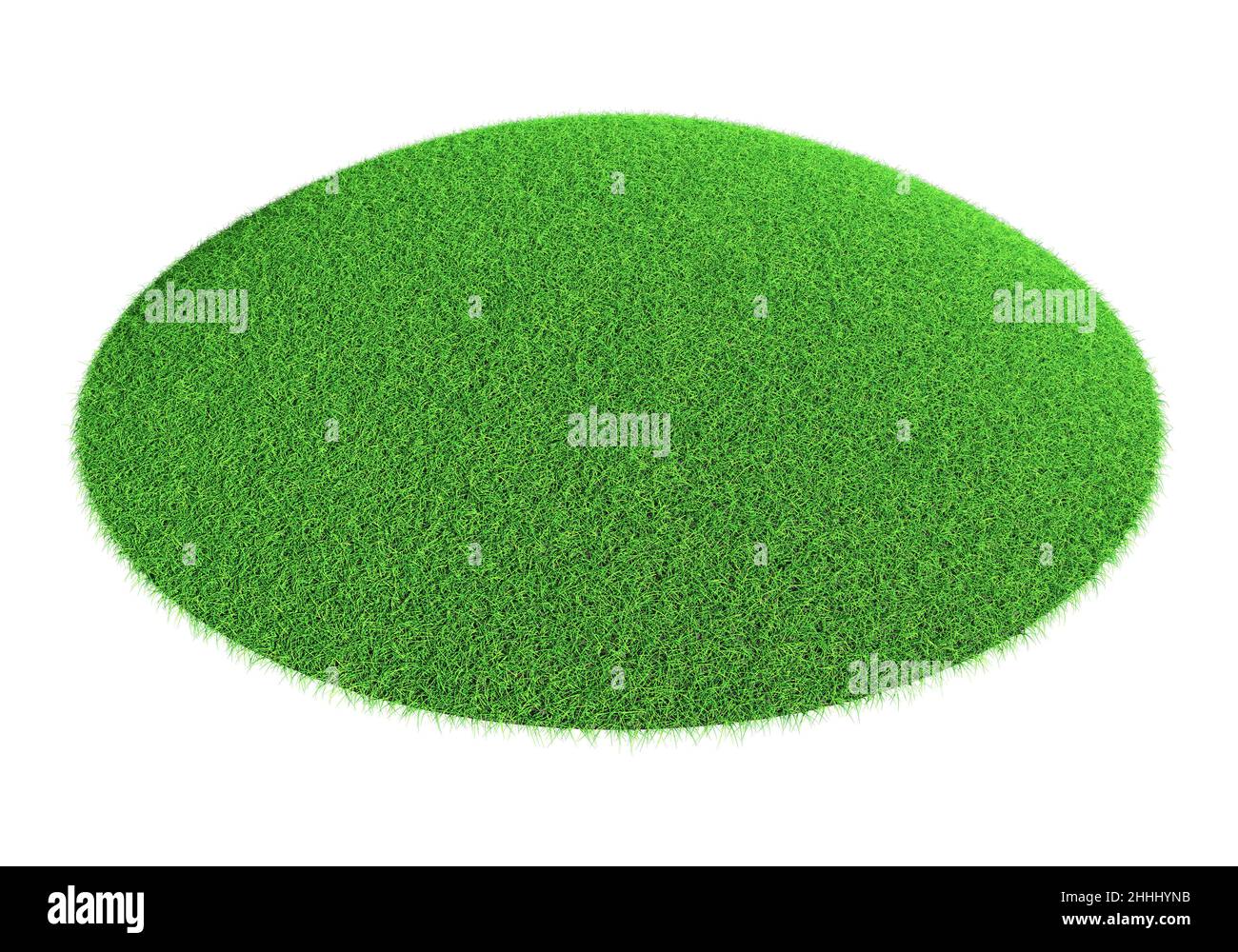 Grasform - Designelement isoliert - 3D Rendering Stockfoto
