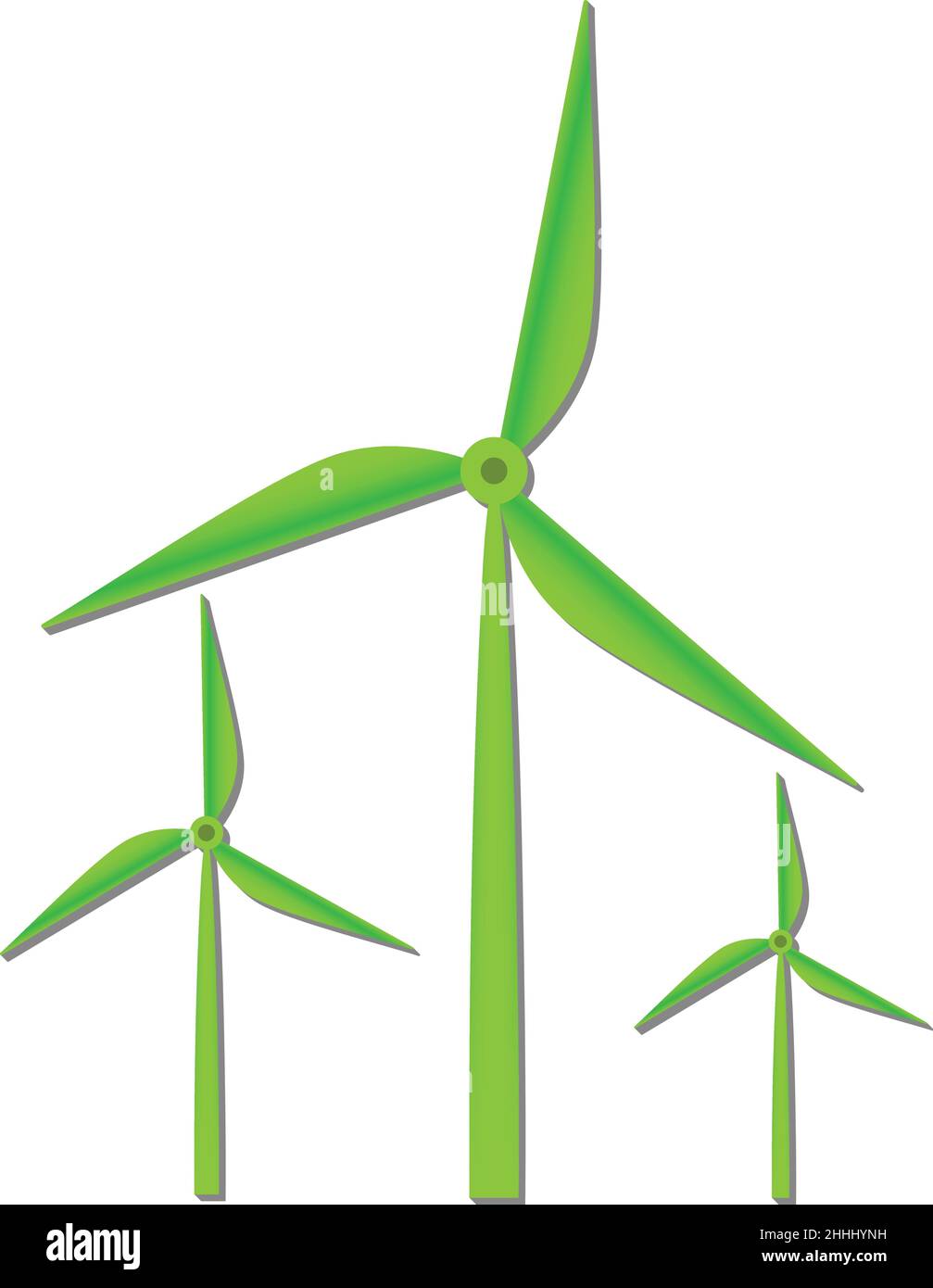 Windturbine, Symbol für Windkraftanlage isoliert auf weißem Hintergrund, Vektorgrafik Stock Vektor