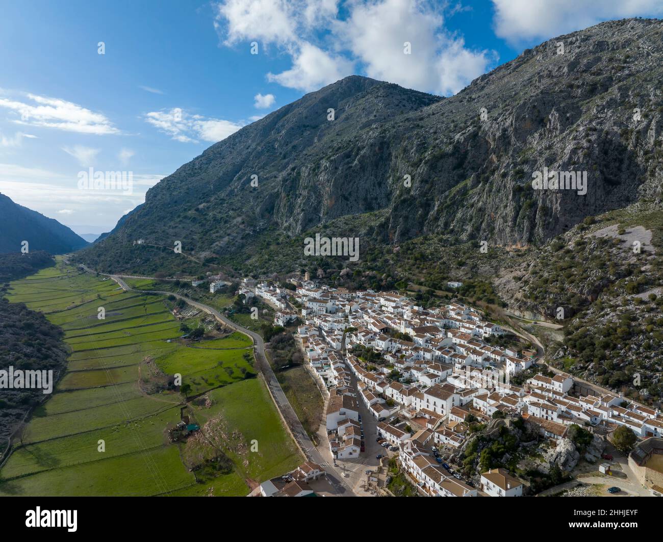 Gemeinde Villaluenga del Rosario in der Gemeinde der weißen Dörfer in der Provinz Cádiz, Spanien Stockfoto