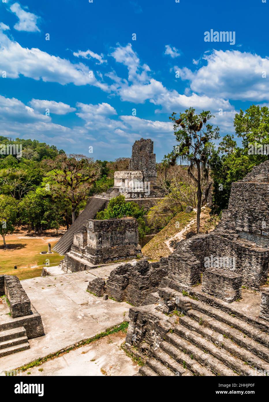 Alte Ruinen in Tikal, Guatemala Stockfoto