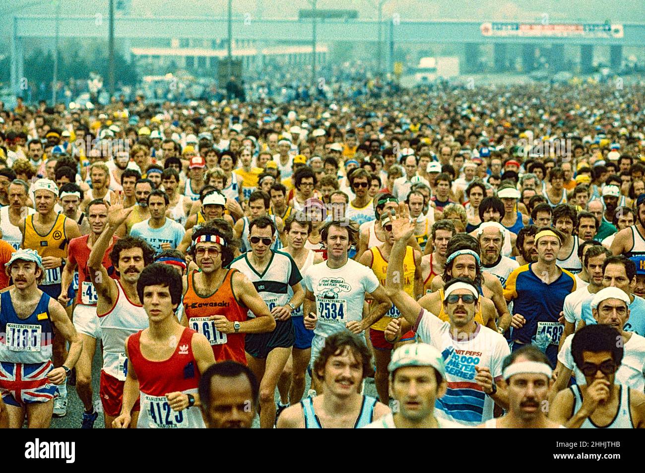 Start des NYC Marathon 1979. Stockfoto