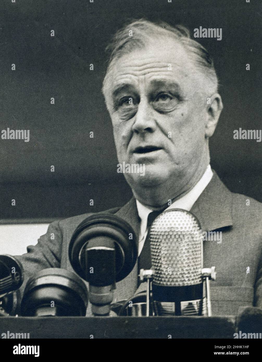 FDR bei der Einweihung des Jefferson Memorial, 13. April 1943. Foto: Abbie Rowe Stockfoto