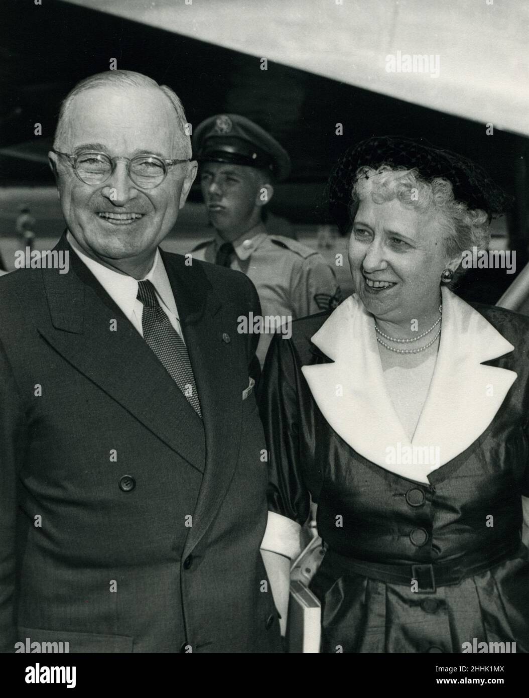 Porträt von Harry und Bess Truman, Washington, DC, Sommer 1952. Foto: Abbie Rowe Stockfoto