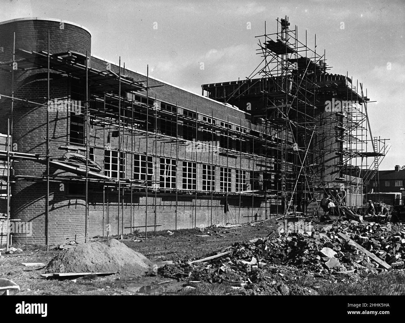 Lady Bankes School, Ruislip Manor, im Bau 1935 Stockfoto