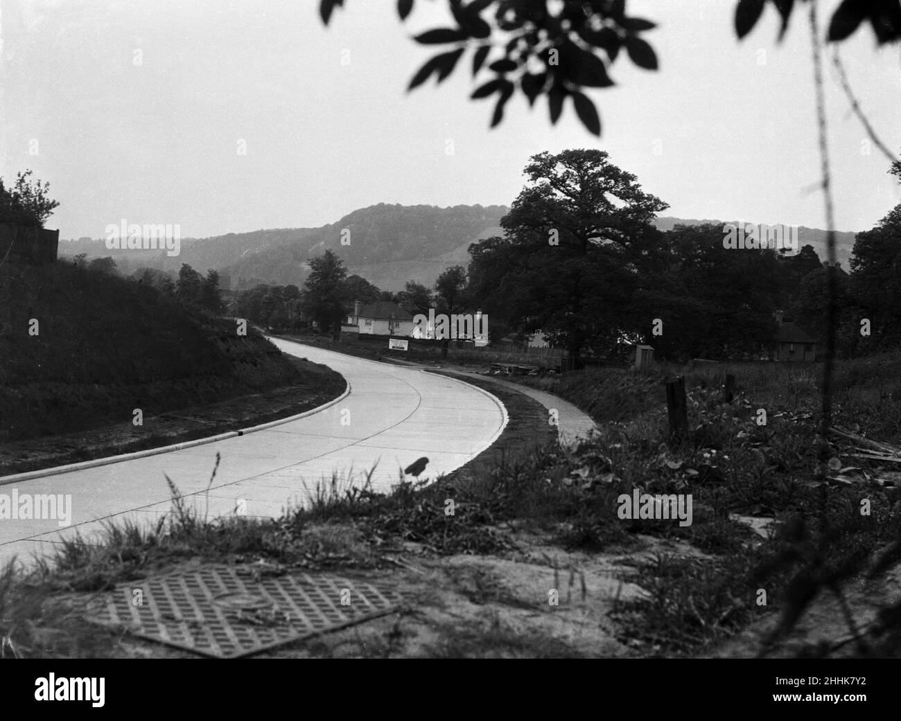 Der Dorking By-Pass (A24) kurz vor seiner Eröffnung am 1934. Juni Stockfoto