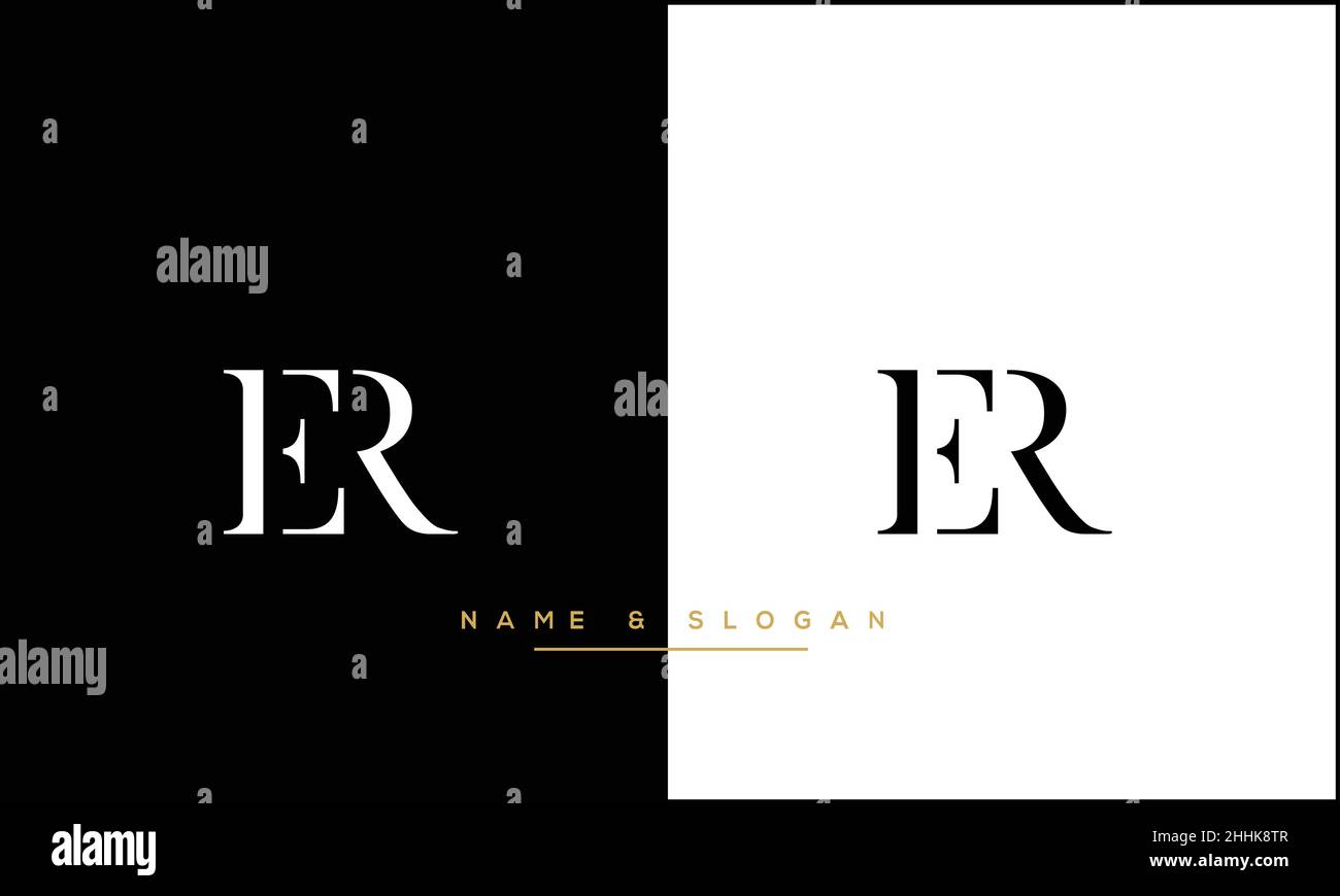 ER, RE Abstract Letters Logo MONOGRAMM Stock Vektor