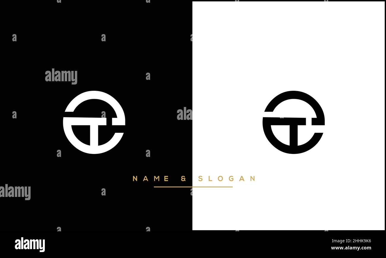 ET, TE Abstract Letters Logo-Monogramm Stock Vektor