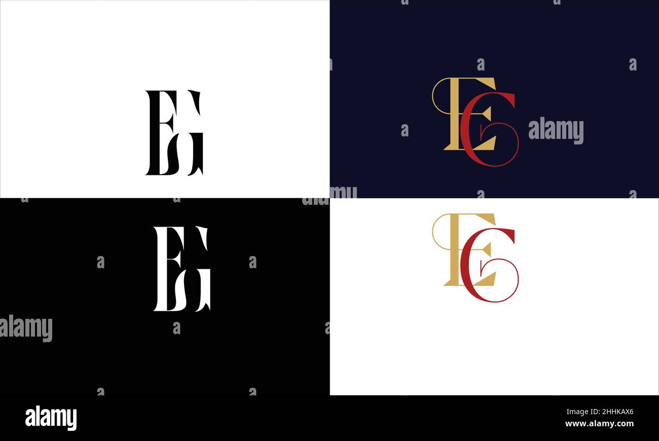 Z. B. GE Abstract Letters Logo Monogramm Stock Vektor