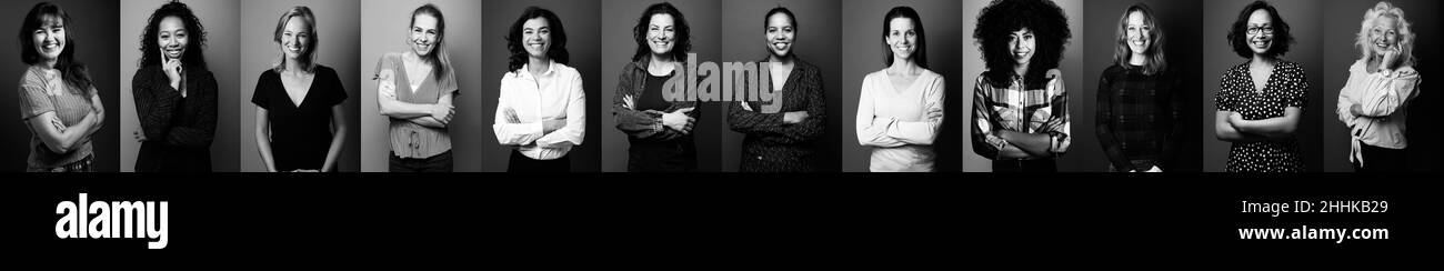 Gruppe von Menschen in einer Collage Stockfoto