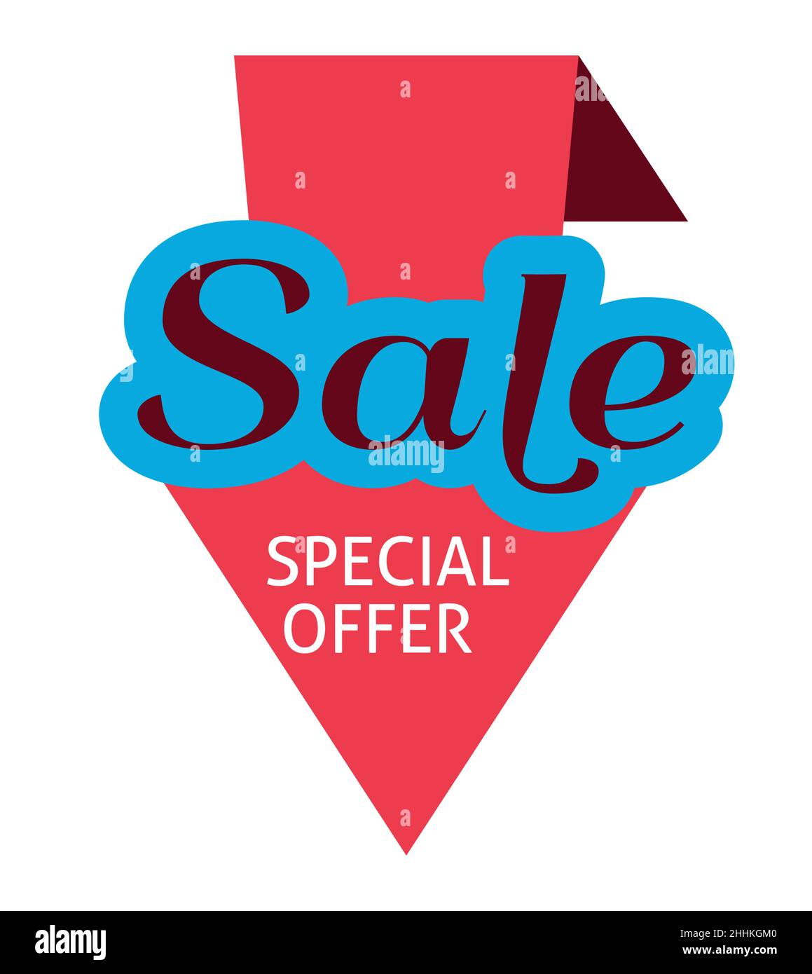 Sale - Sonderangebot Etikett, flache Vektor-Illustration für Grafik-und Webdesign Stock Vektor