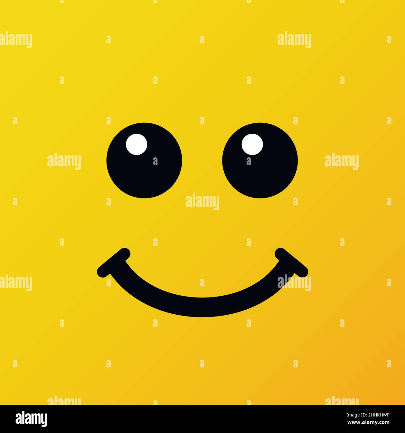 Gelbe Emoticons und Emojis. Vektorgrafik in flacher Nahaufnahme Stock Vektor