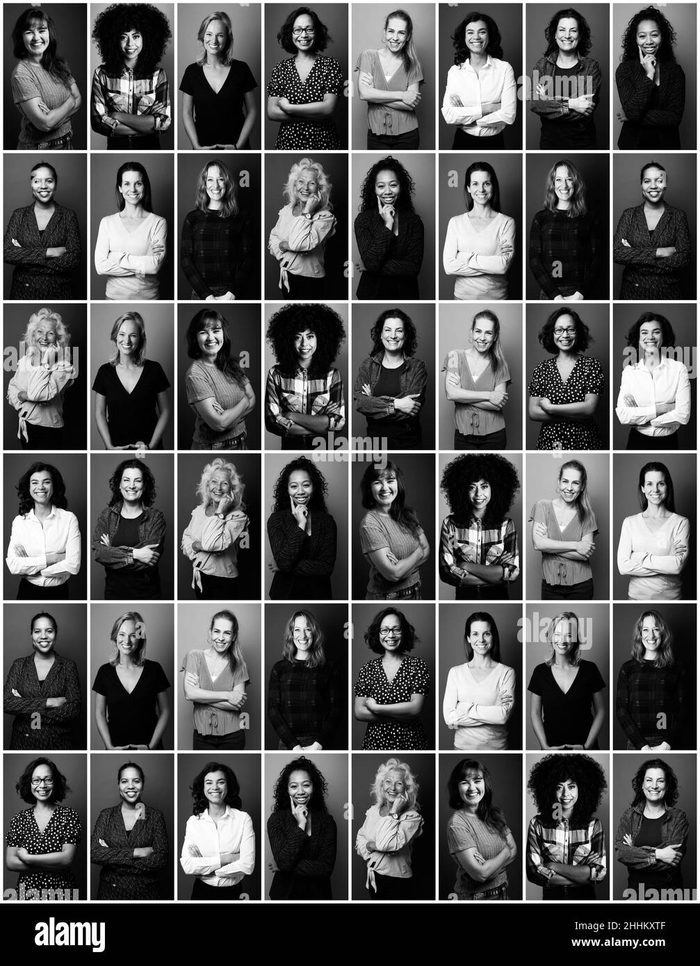 Gruppe von Menschen in einer Collage Stockfoto