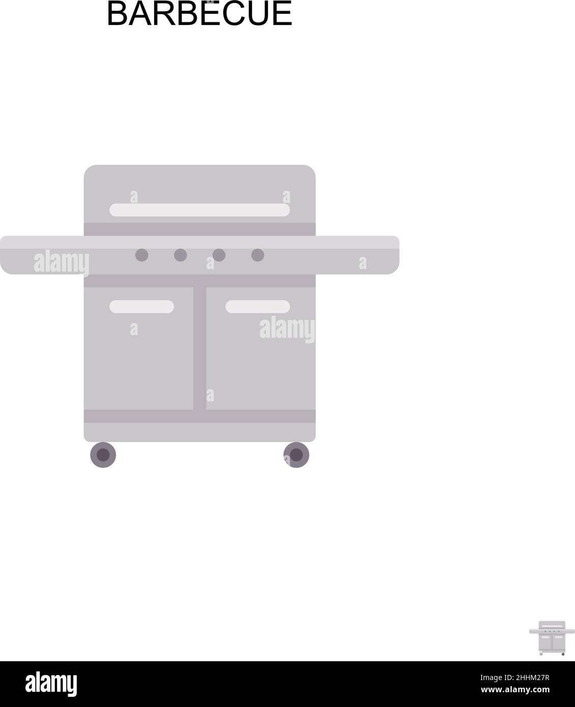 Barbecue einfaches Vektor-Symbol.perfekte Farbe modernes Piktogramm auf bearbeitbaren Strich. Grillsymbole für Ihr Geschäftsprojekt Stock Vektor