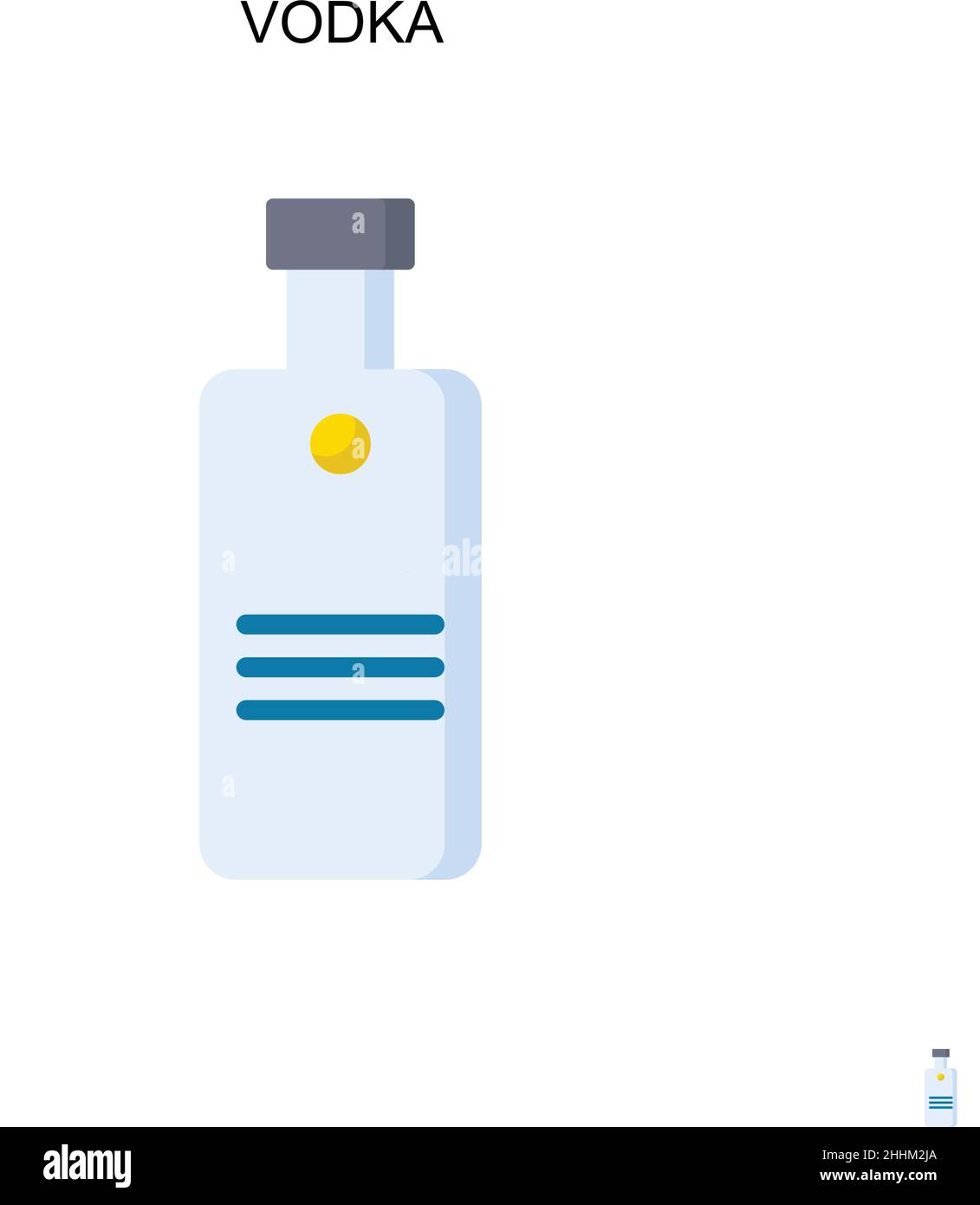 Vodka einfache Vektor-Symbol.perfekte Farbe modernes Piktogramm auf bearbeitbaren Strich. Wodka-Ikonen für Ihr Business-Projekt Stock Vektor