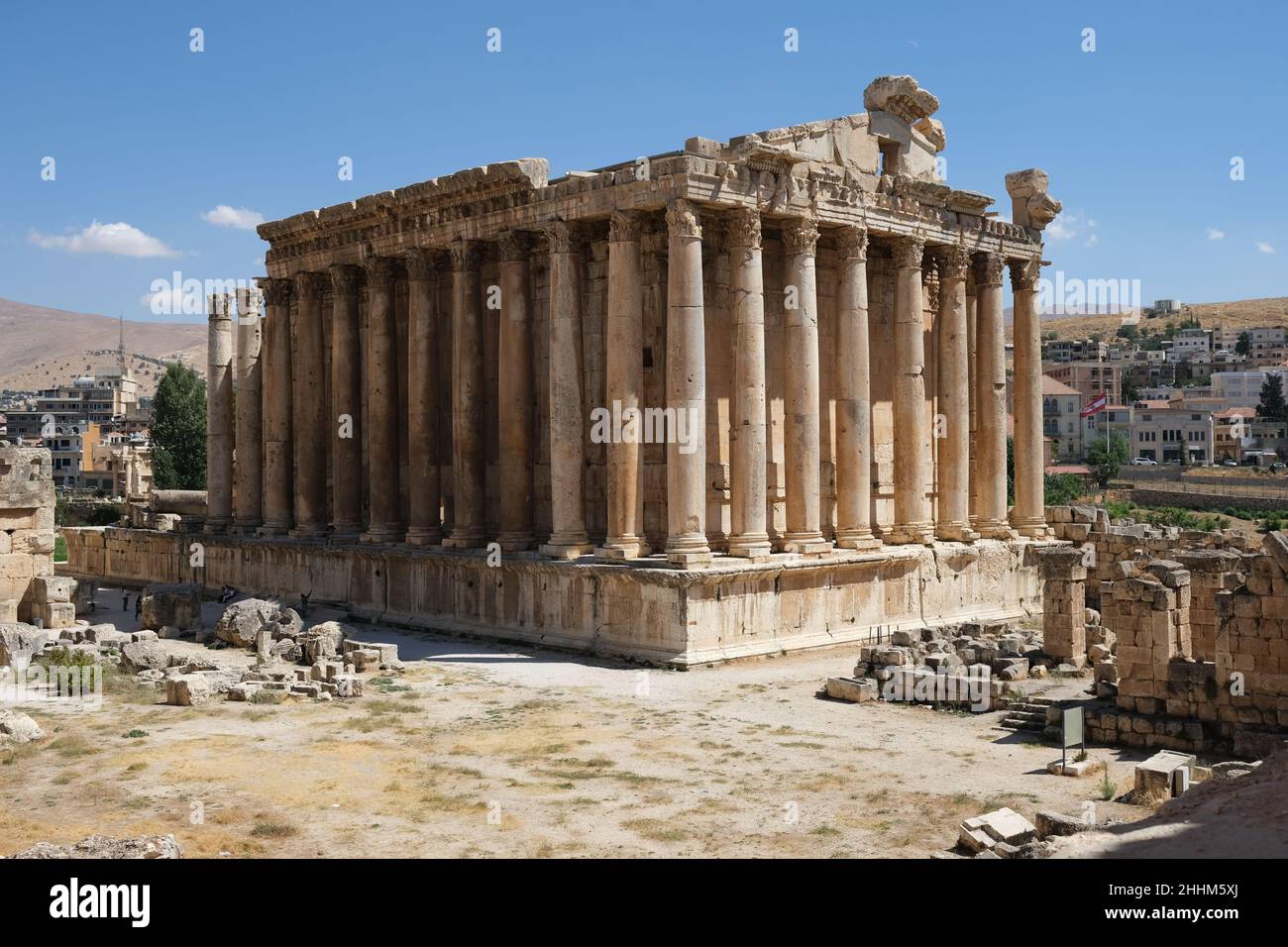 Der Tempel des Bacchus in Heliopolis Stockfoto