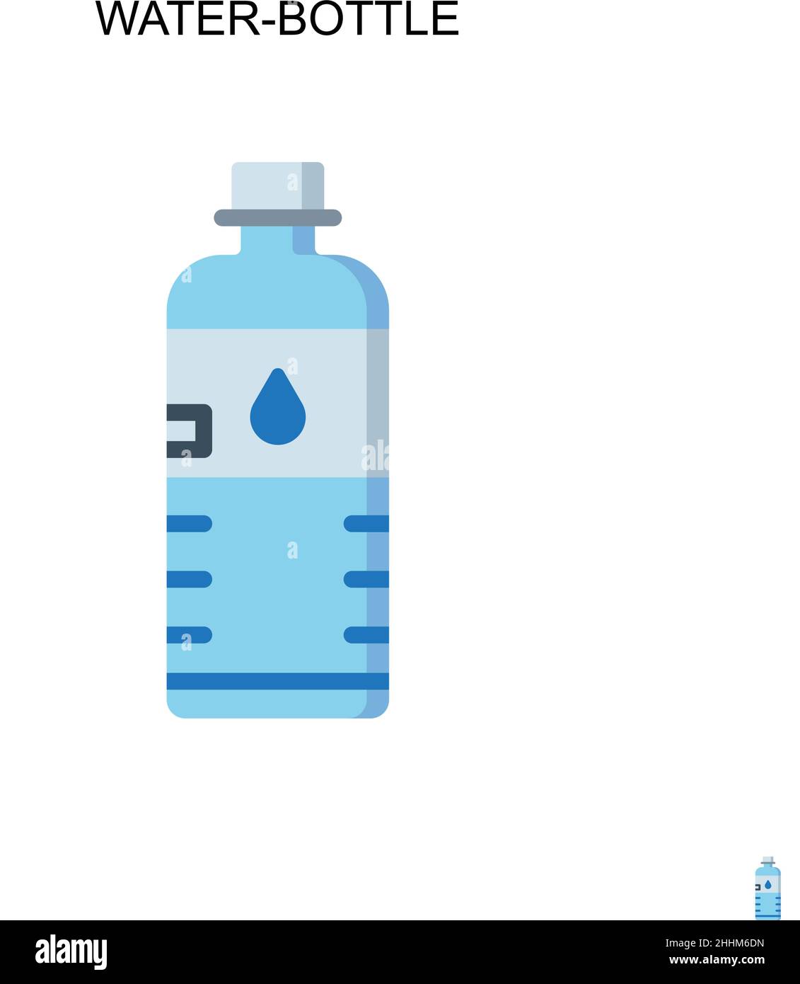 Wasserflasche einfaches Vektor-Symbol.perfekte Farbe modernes Piktogramm auf bearbeitbaren Strich. Symbole für Wasserflaschen für Ihr Geschäftsprojekt Stock Vektor