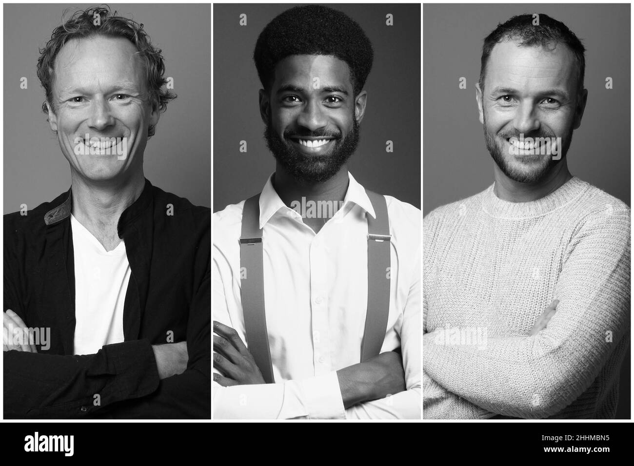 Gruppe von Menschen in einer Collage Stockfoto