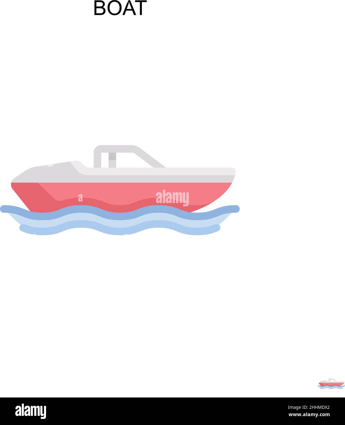 Boot einfache Vektor-Symbol.perfekte Farbe modernes Piktogramm auf bearbeitbare Kontur. Bootssymbole für Ihr Geschäftsprojekt Stock Vektor