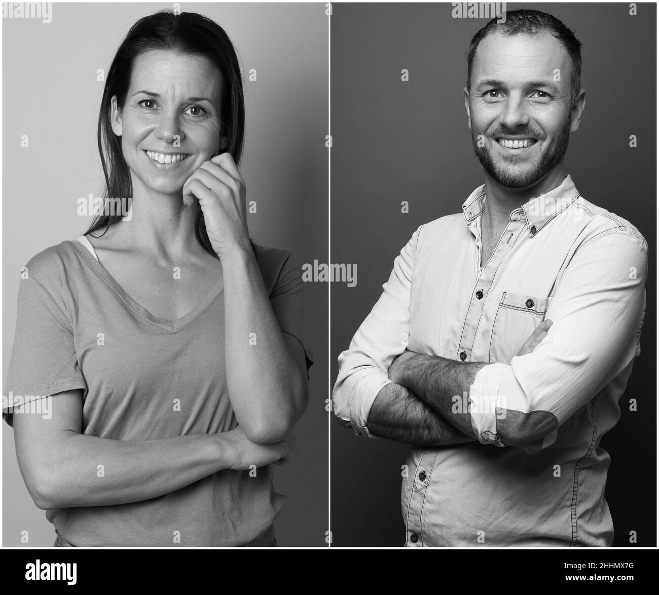 Gruppe von Menschen in einer Collage Stockfoto