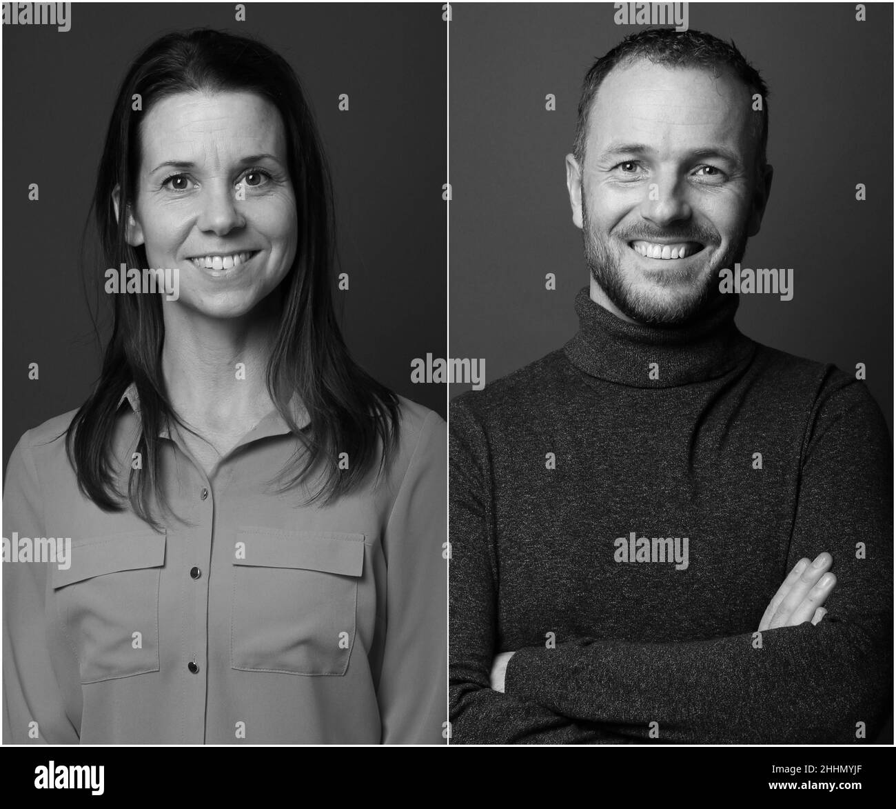 Gruppe von Menschen in einer Collage Stockfoto