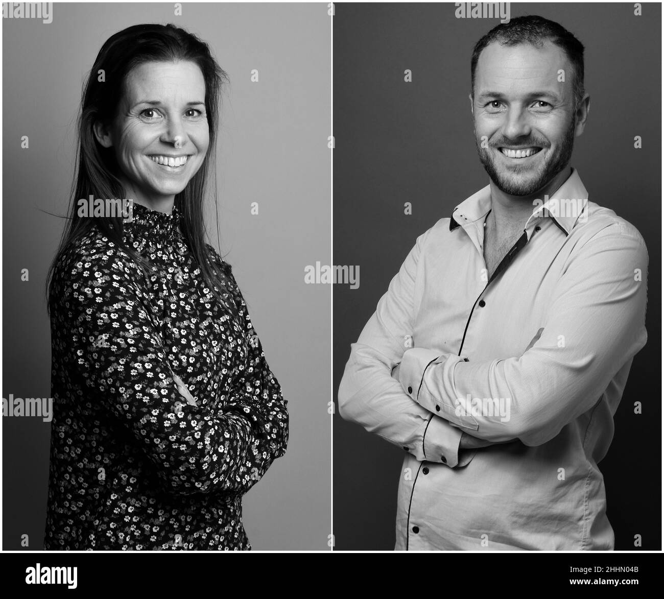 Gruppe von Menschen in einer Collage Stockfoto