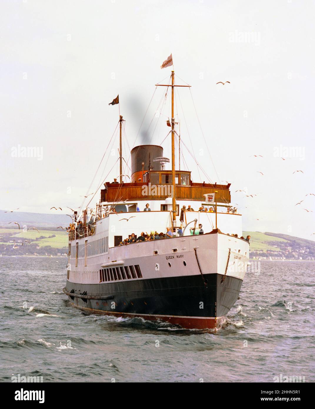 Königin Mary im Clyde 1970s Stockfoto