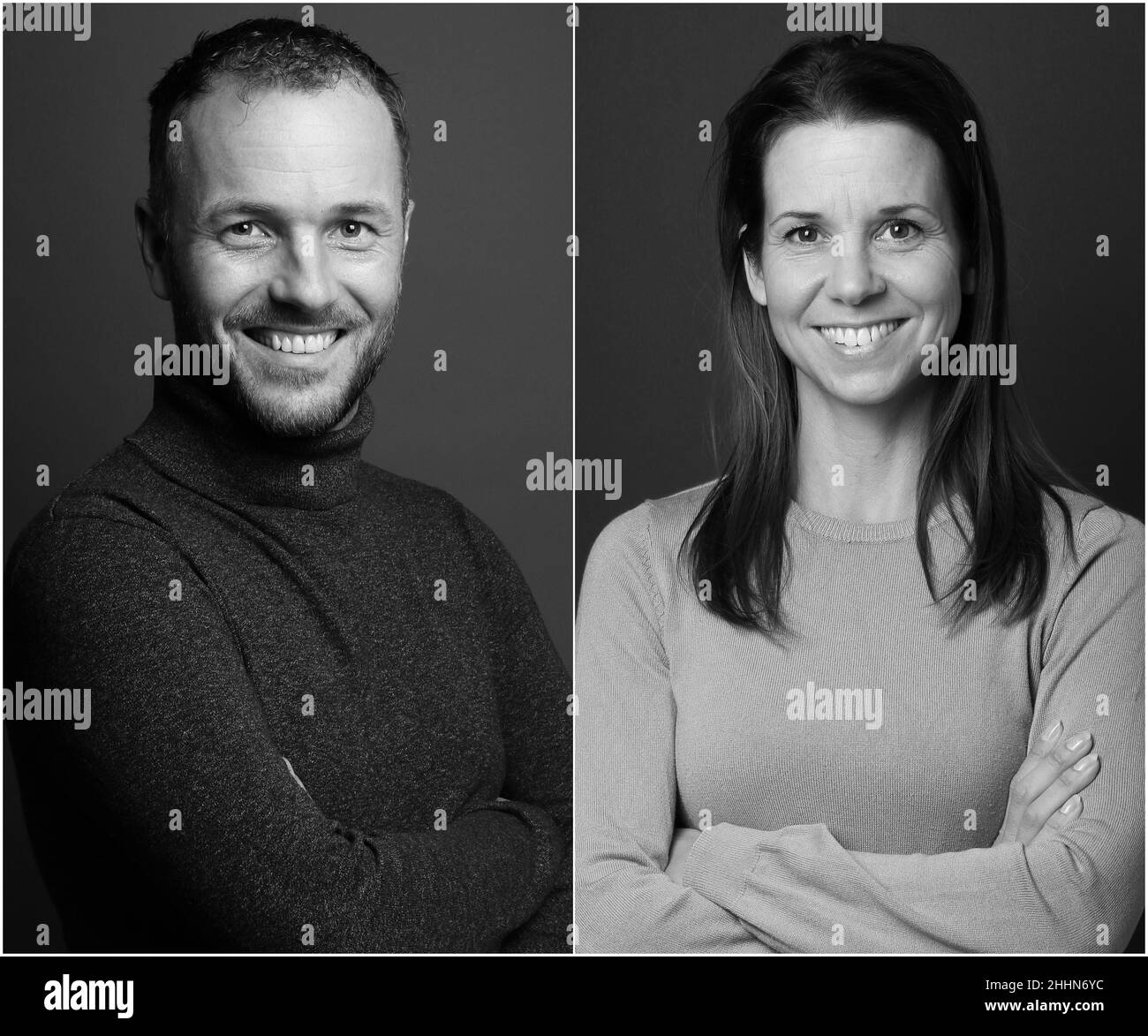 Gruppe von Menschen in einer Collage Stockfoto