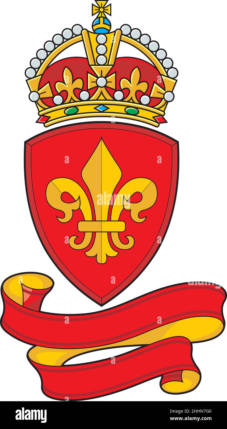 Wappen Schild und Krone Stock Vektor