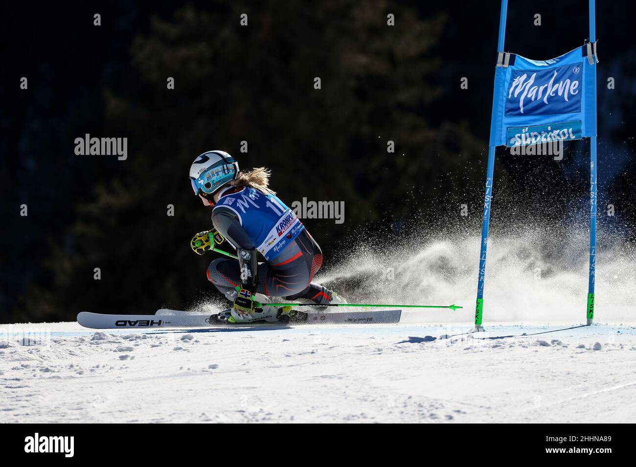Ragnhild MOWINCKEL (NOR) während des FIS Ski World Cup 2022 - Riesenslalom der Frauen, alpines Skirennen auf dem Kronplatz, Italien, Januar 25 2022 Stockfoto