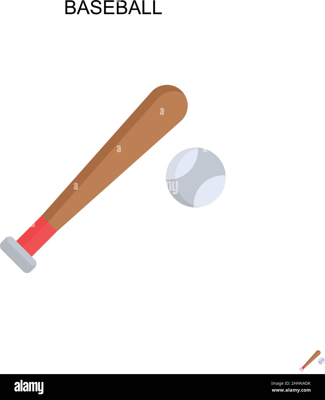 Einfache Vektor-Symbol.perfekte Farbe modernes Piktogramm auf bearbeitbaren Strich. Baseballsymbole für Ihr Geschäftsprojekt Stock Vektor