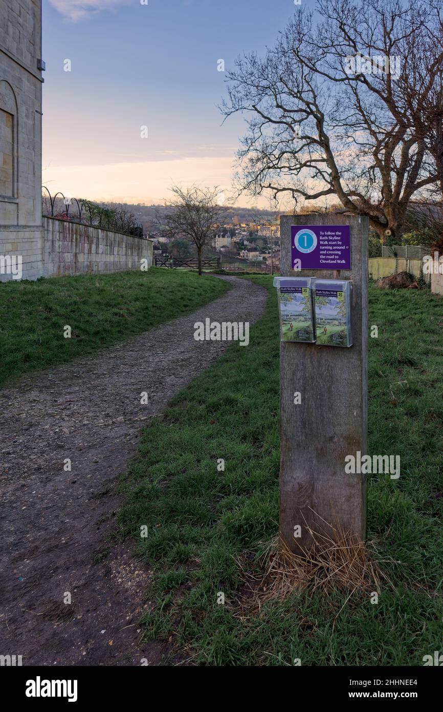 Goldenes Bad von bathwick Fields aus gesehen Stockfoto