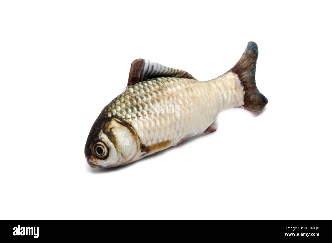 Spielzeug Fisch isoliert auf dem weißen Stockfoto