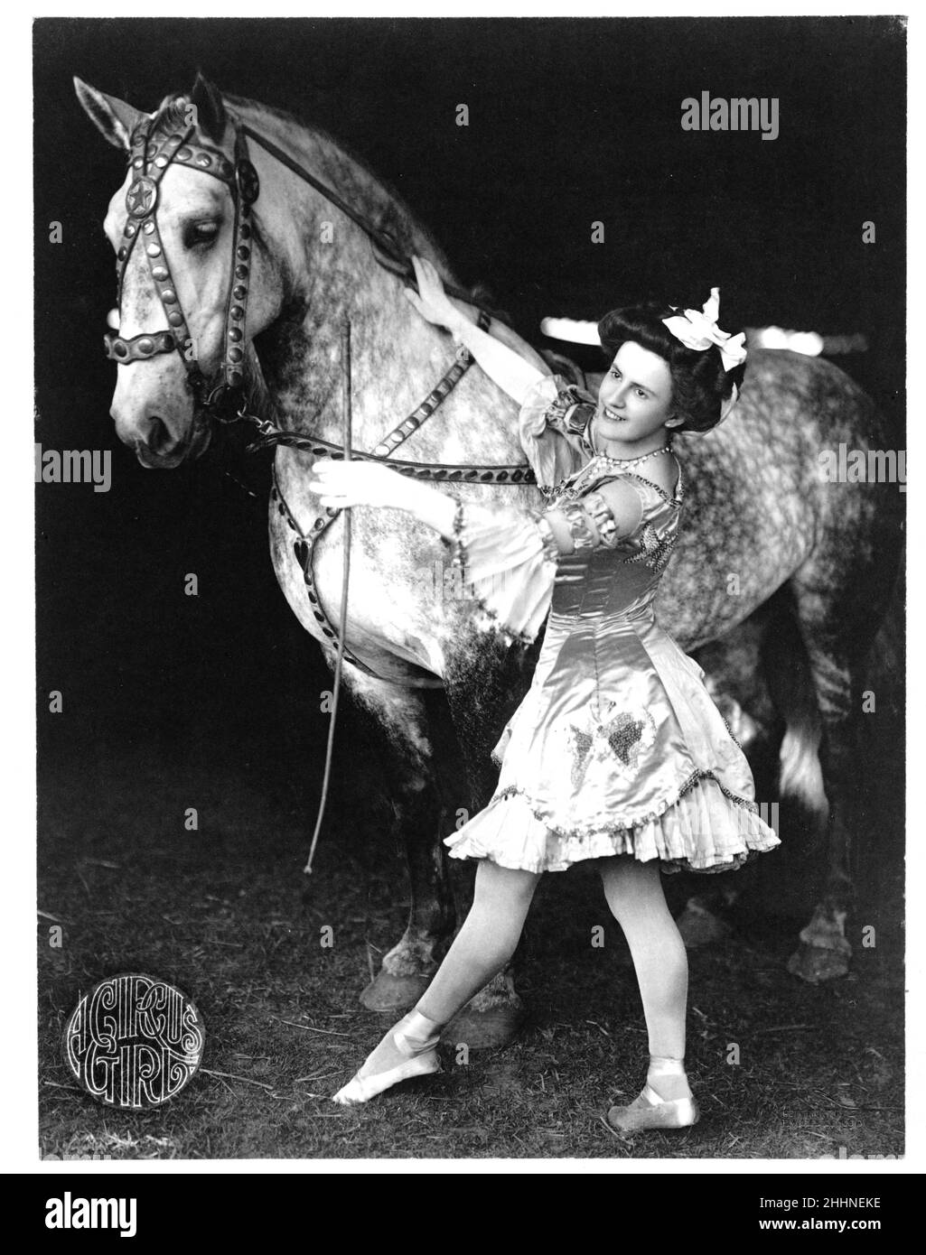 Ein Circus Girl aus Glasier, Brockton, Massachusetts, USA Stockfoto