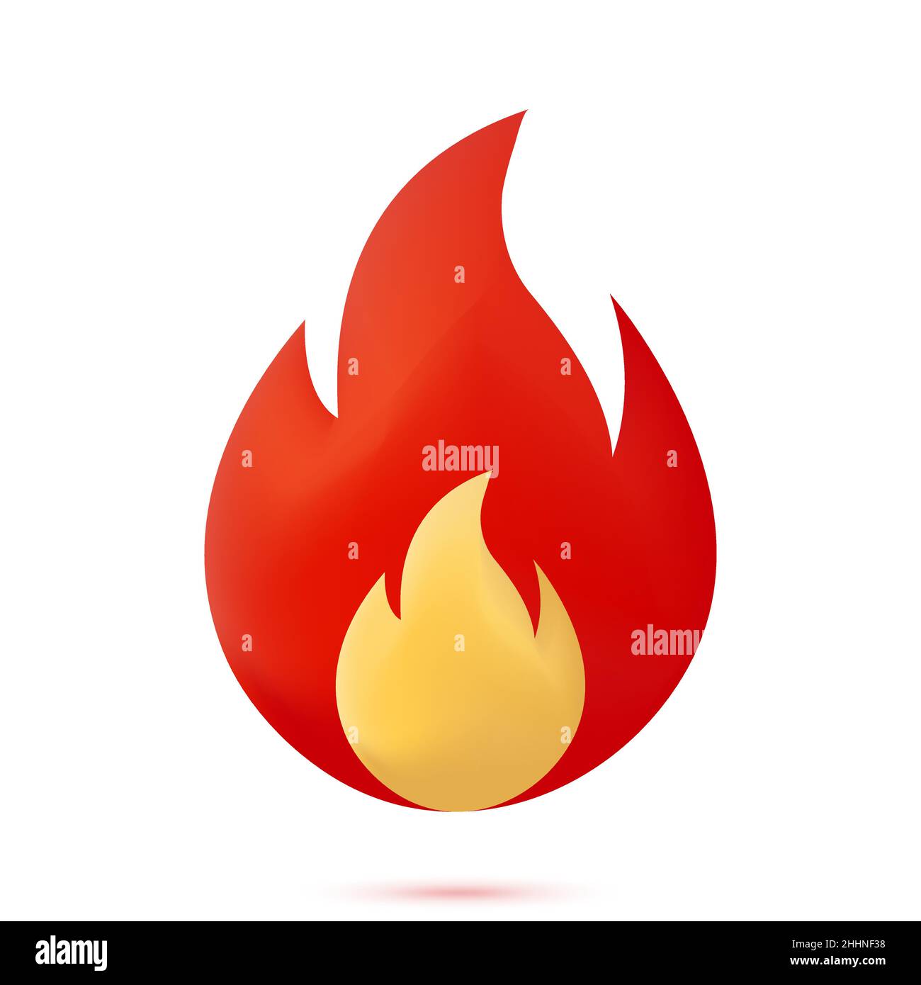 Symbol für Feuerflamme Stock Vektor
