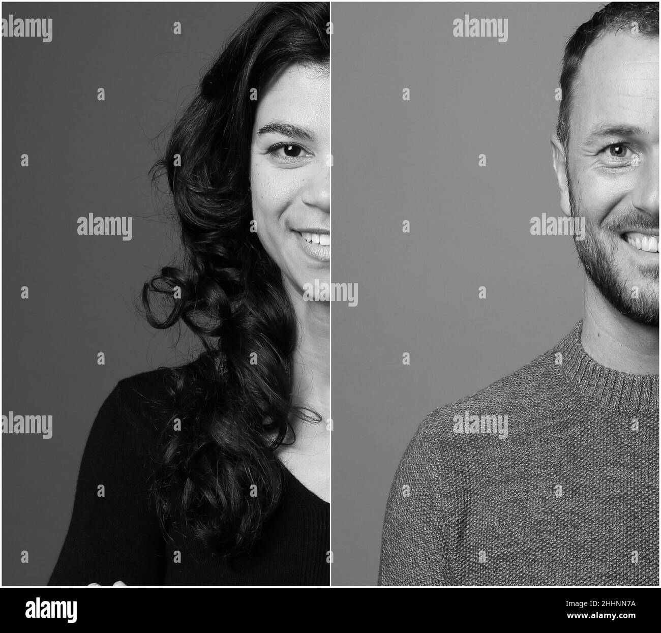 Gruppe von Menschen in einer Collage Stockfoto