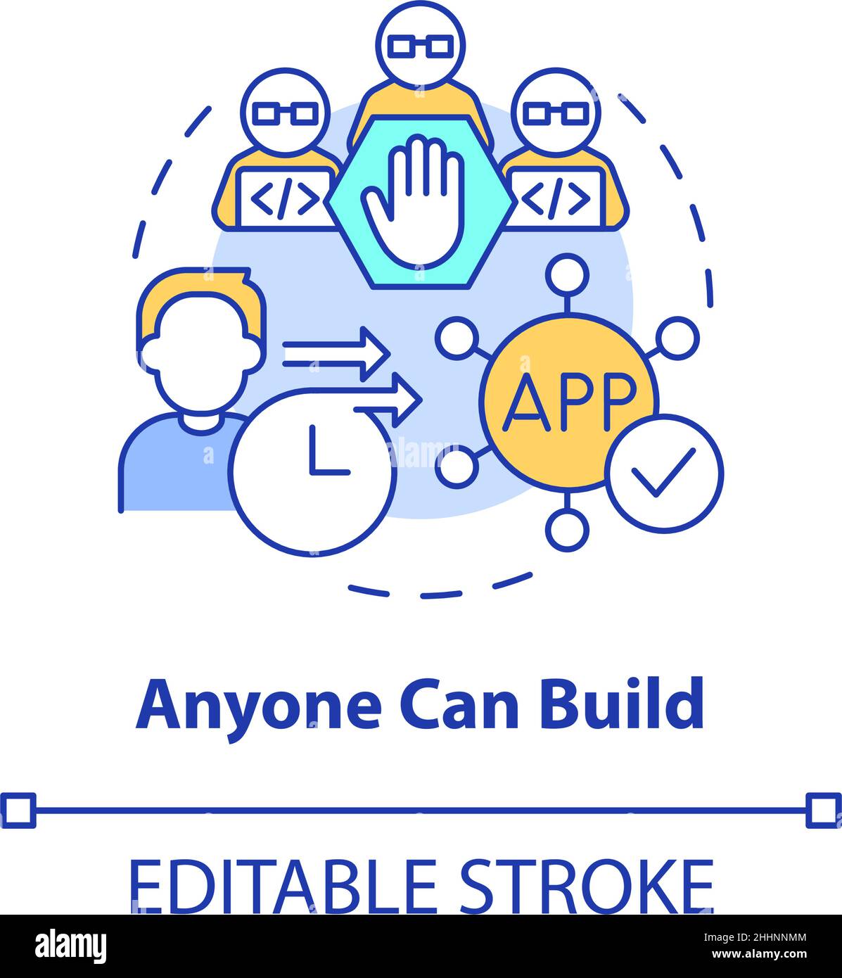 Jeder kann ein Concept Icon erstellen Stock Vektor