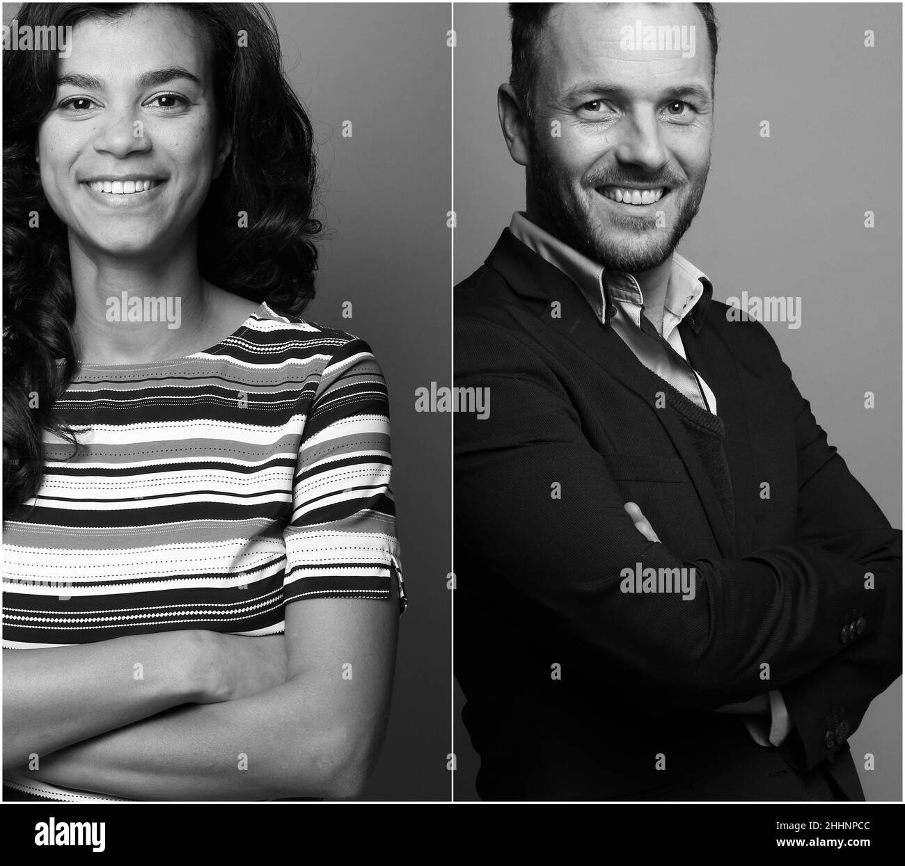 Gruppe von Menschen in einer Collage Stockfoto