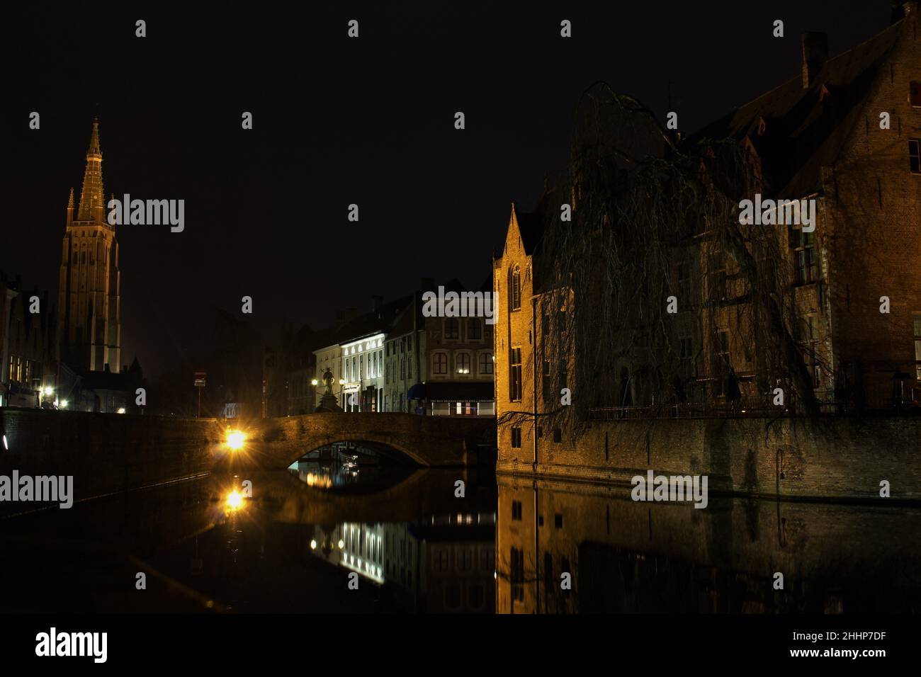 Brügge nach Stunden (Brügge, Belgien) Stockfoto